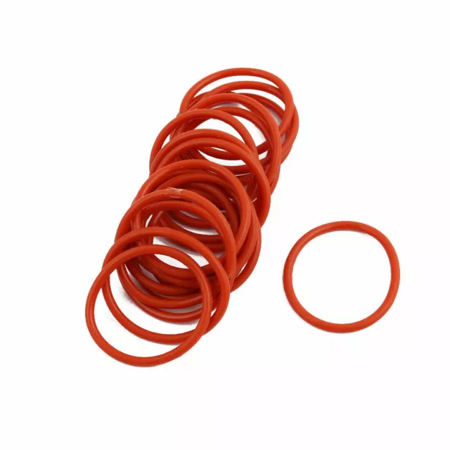 20pcs Red Round Nitrile Butadiene Rubber NBR O-Ring 25mm OD 1.9mm Width ✦KD