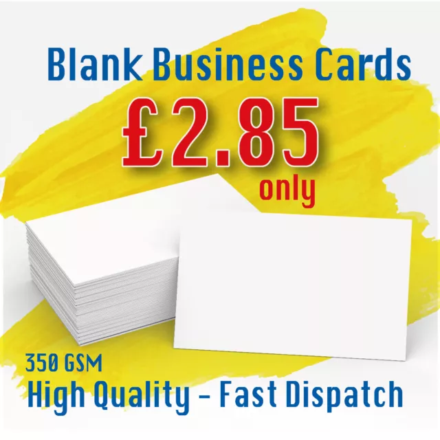 100 Blank Business Cards 350GSM Premium Weight FAST Despatch