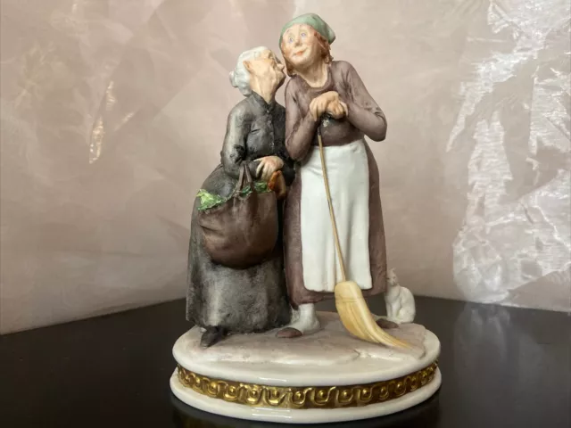 Vintage, Ca.1961 G Cappe Figurine Gossiping Ladies Works Of Art, Italy 99047