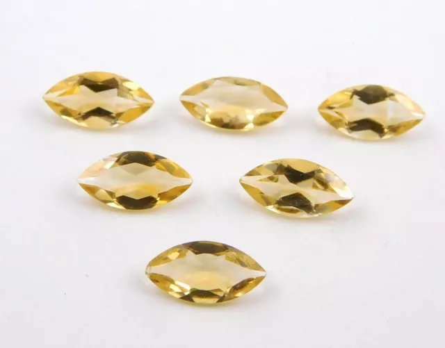 6x12 MM Natürlich Citrin Marquise Schnitt Menge Lose Edelstein für Schmuck Stein 2