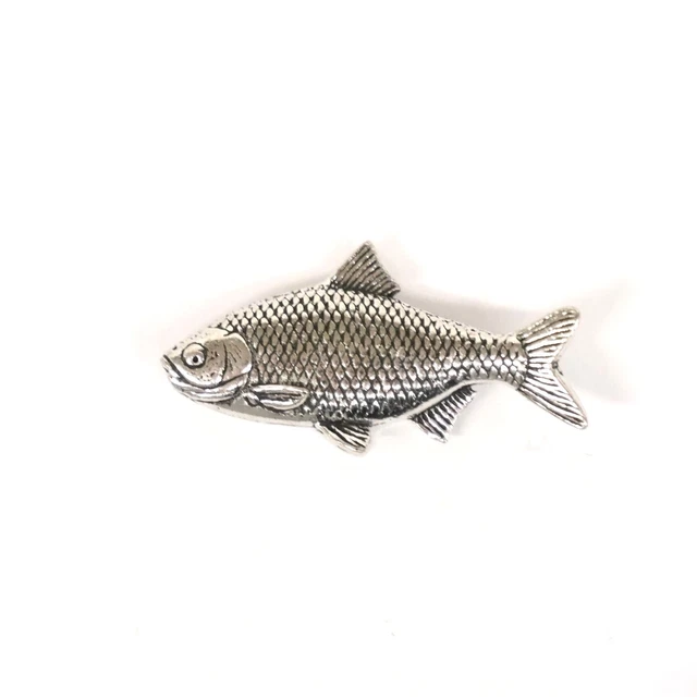 Escarcho Pin Broche Pin Botón Pescador Joya Pescado Tablón de Notas Regalo