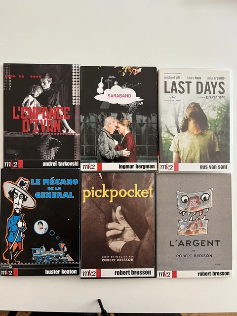 Lot de 6 DVD MKV L'argent Robert Bresson L'enfance d'Ivan Tarkovski