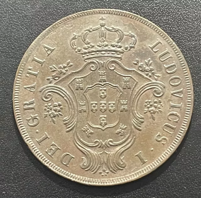 Azores (Portugal) 1865 20 Reis Copper Coin