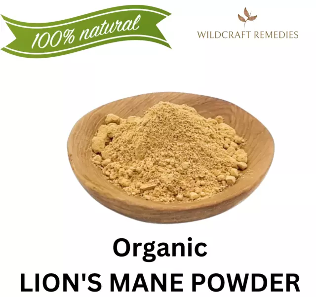 **Sample** Lions Mane Mushroom Powder 100% Organic Nootropic Brain Memory Boost