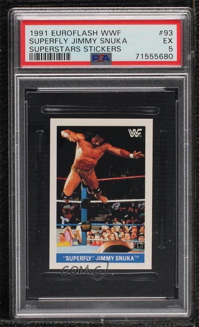 1991 Diamond Publish WWF SuperStars Stickers Superfly Jimmy Snuka #93 PSA 5