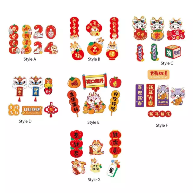 6 magneti da frigorifero per Capodanno cinese, ornamento per cucina per