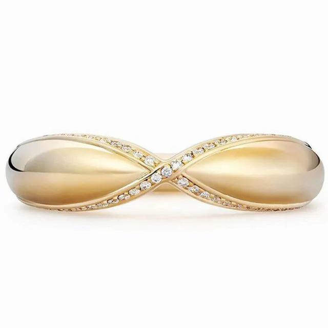 NEW beautiful Elegant Women Ring 18k Yellow Gold Plated Created  Jewelry Sz all