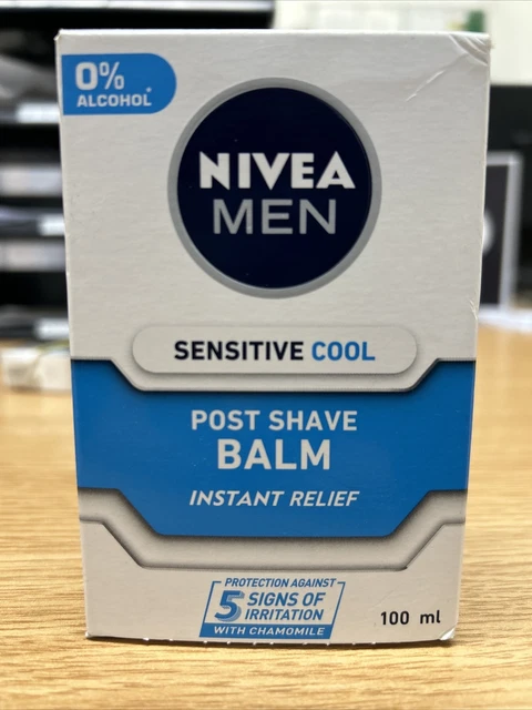 NIVEA MEN Sensitive Cooling Post Shave Balm with 0% Alcohol, 100ml