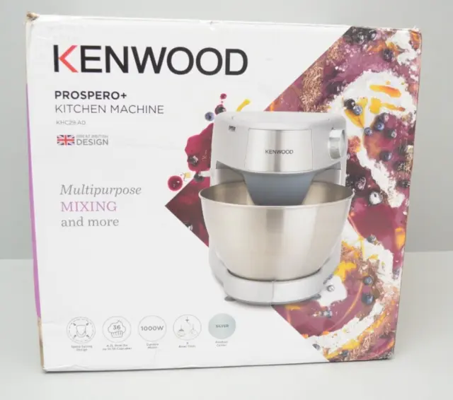 KENWOOD Prospero+ KHC29.A0SI Küchenmaschine mit Zubehör 1000 Watt 4,3L Silber