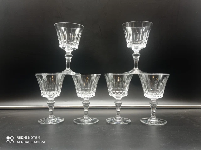 Baccarat – 6 verres à eau Piccadilly en cristal taillé (H. 15