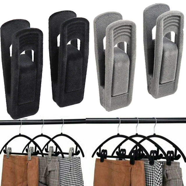 UEAKPIC 5-Pack Foam Padded Pant Hangers – Heavy Duty Metal Hangers With Non-Slip Clips & Space-Saving V-Hook