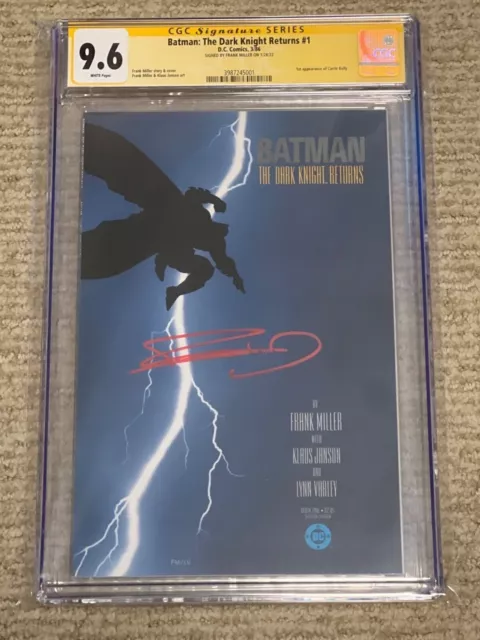Batman The Dark Knight Returns #1 1986 CGC 9.6 SS 1st Print Signed Frank Miller