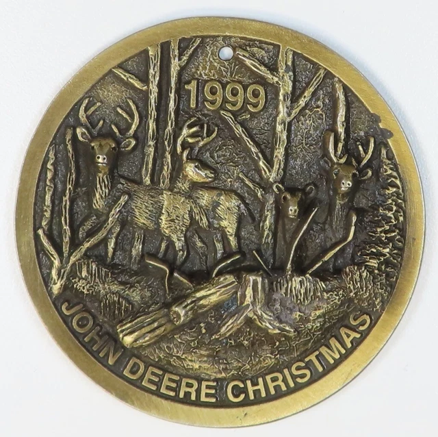 JOHN DEERE Brass Christmas Ornament Limited 1999