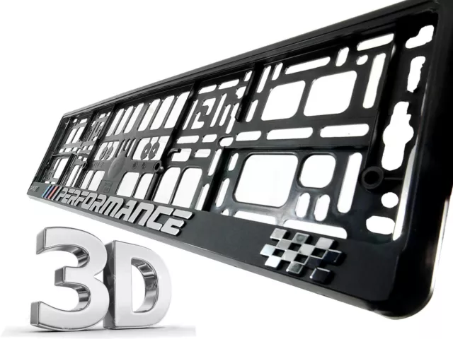 2x TAPORT PERFORMANCE 3D TUNING Auto Führerschein Nummernschild Surround Halter Rahmen
