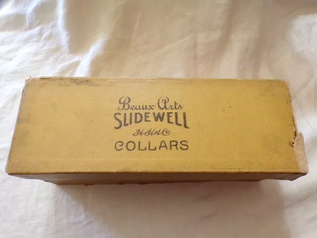 Vintage Slidewell Rockwell Collars (10) in Original Beaux Arts Box Size 14