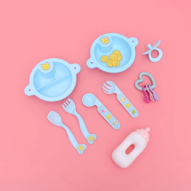 11 X8.5cm Kids Food Playset Pretend Feeding Toys Doll House Baby Child