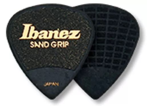 Ibanez Sandgrip Plektren PA16HSG-BK, 6er Pack, 1,0 mm, schwarz, Grip Wizard