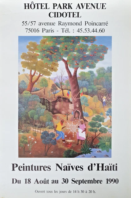 PEINTURES NAIVES D'HAITI - Affiche Originale Exposition - Paris - 1990 ...