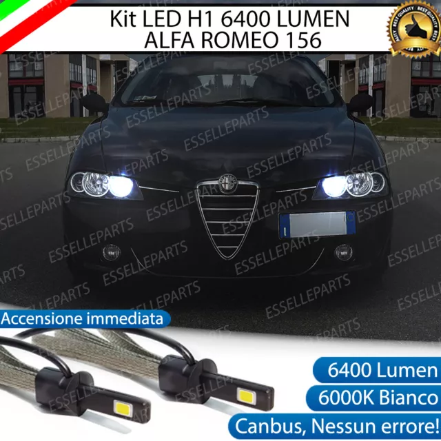 KIT LED H1 Alfa Romeo 156 Restyling Abbaglianti 6400 Lumen 6000K