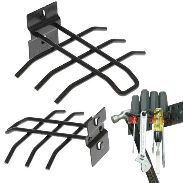 2PC Montado Acero Herramienta Multi Estante Barra Soporte Taller Organizador