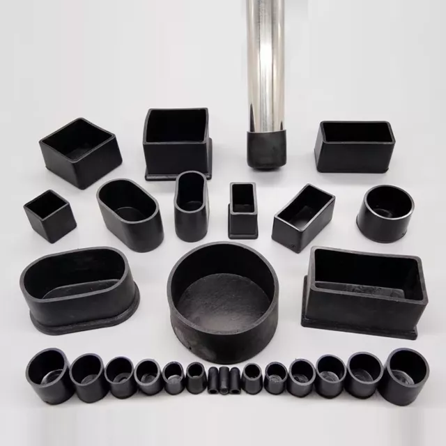 Rubber Round/Square/Rectangle End Caps Chair Table Feet Pipe Tube Blanking Cover