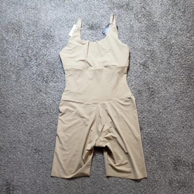 Maidenform Sleek Smoothers Bodysuit Womens XL Brown Nude Sleeveless