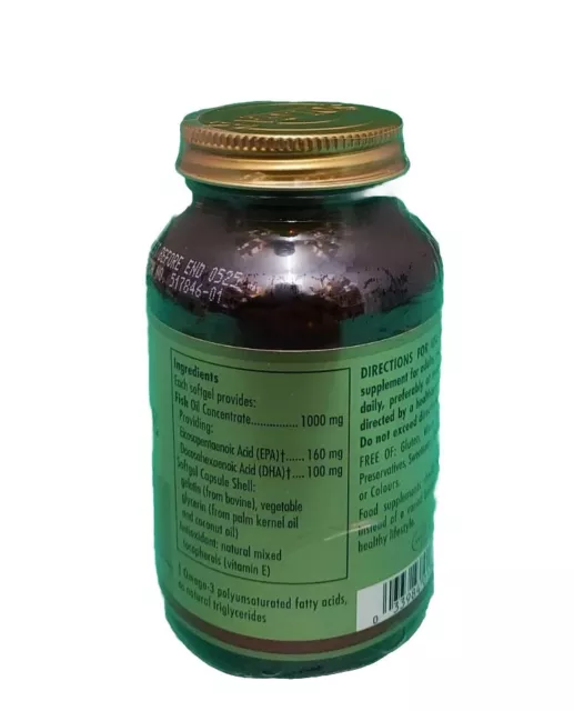 Solgar - Fish Oil Concentrate 1000mg - Food Supplement - 60 Sofgels - EXP 5/25 ✅ 3