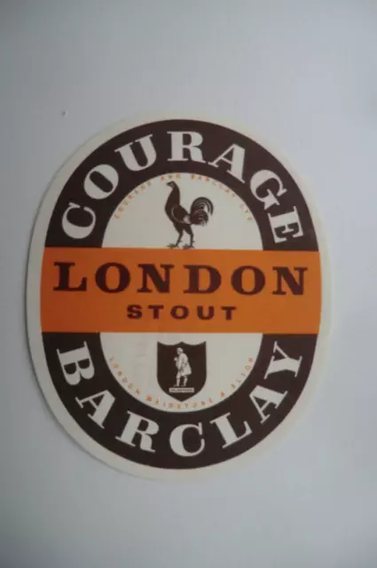 Mint Courage London Maidstone Alton London Stout Brewery Beer Bottle Label
