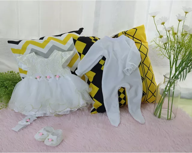 45cm-50cm Reborn Puppe Kleidung Mädchen Toddler Kleinkind Baby Kleid Geschenk