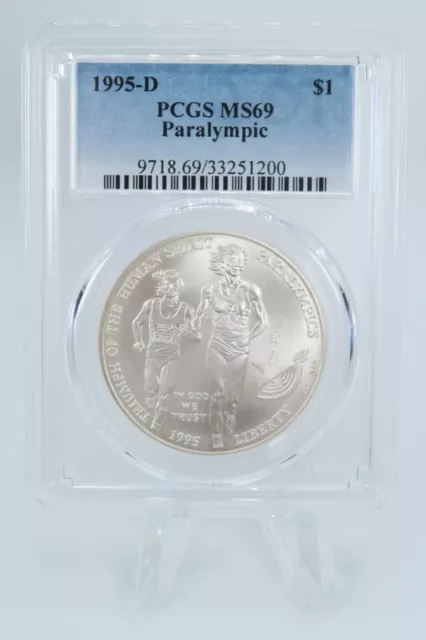 1995-D PCGS MS69 Paralympic Commemorative Silver Dollar Business Strike $1