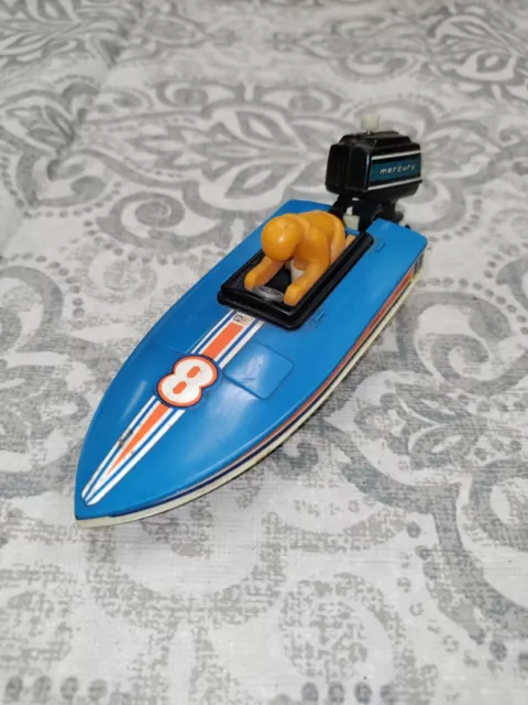 Vintage Tomy Wind Up Toy Mercury Boat Motor - Works great! #Tomy
