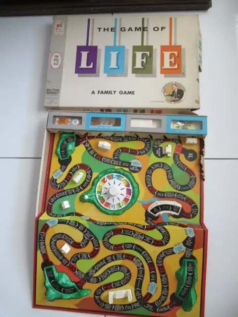 VINTAGE 1960 THE Game Of Life Board Game Milton Bradley Original ...