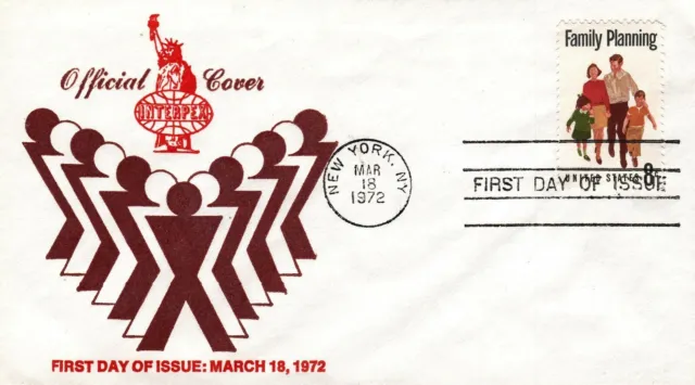 Interpex Event Special Cachet First Day Cover Family Planning 1972