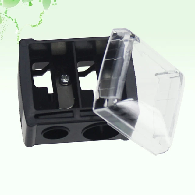 Spitzer doble agujero de mano maquillaje Spitzer oficina escolar para cálculos labiales