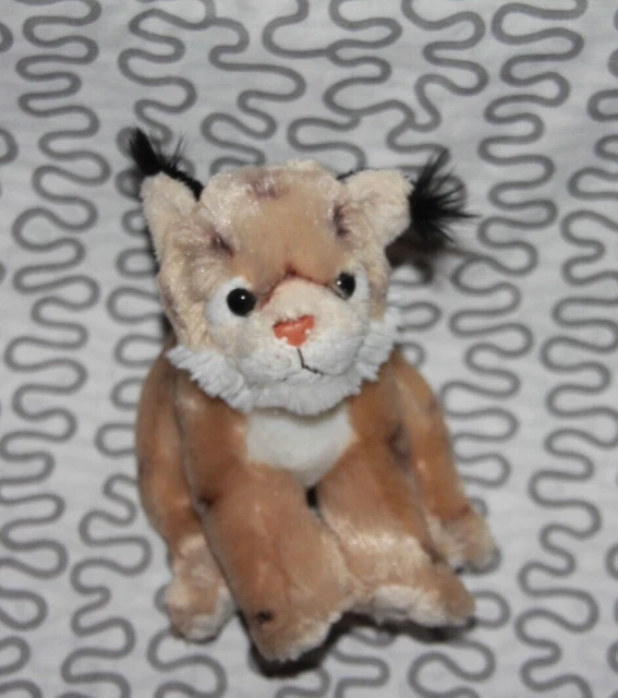 Doudou peluche DANI CREATIONS LYNX BEIGE MARRON COM  NEUF