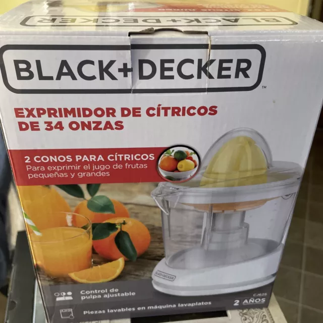 BLACK+DECKER 32oz Citrus Juicer, White, CJ625 