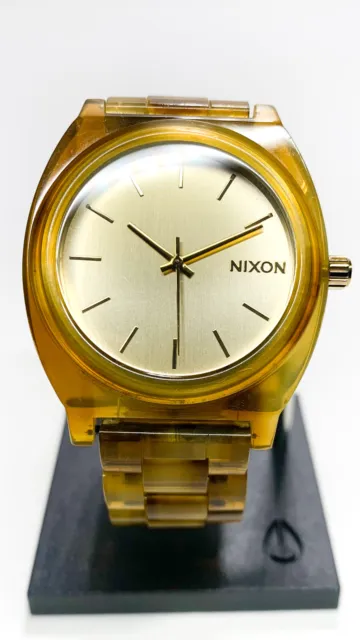 Nixon The Time Teller Acetate COLLECTORS CHAMPAGNE Watch + Extra Links