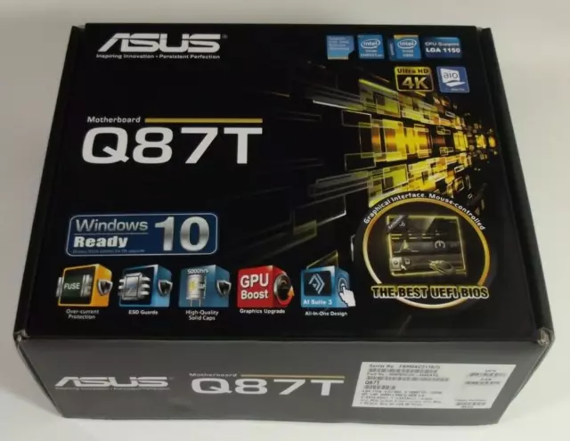 MINI ITX SCHEDA MADRE ASUS Q87T SOCKET 1150 x CPU INTEL DI 4° GENERAZIONE Q87