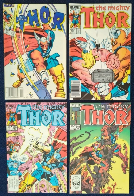 Mighty Thor #337 Thru 340, 1984, Marvel!  Beta Ray Bill Saga! 9.0 Vf/Nm Quality!