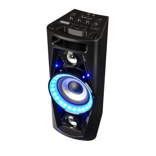 auna Audio System Lautsprecher Box integrierter Akku Party Bluetooth MP3 Player