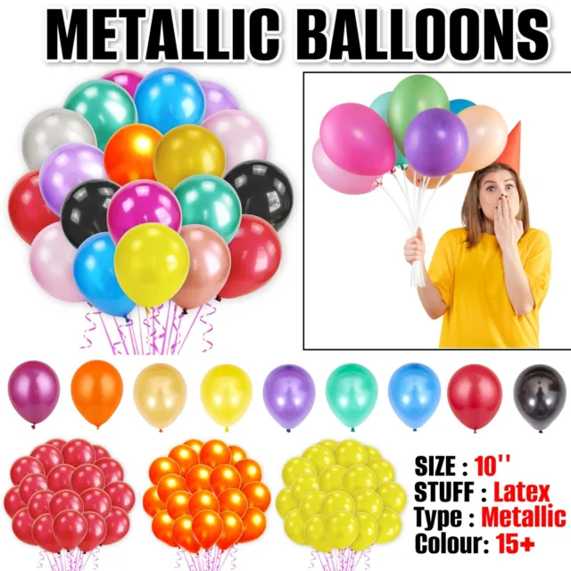 10-100, Pearl LATEX BALLOONS, 10" Helium Party, Birthday, Wedding Christening UK