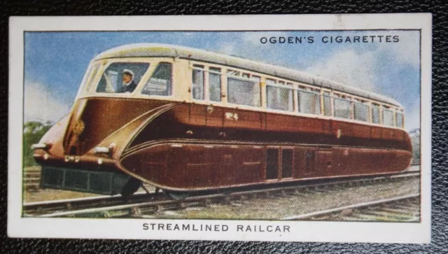 Great Western Railway stromlinienförmiger Triebwagen Nr. 4 Vintage 1930er Karte ED03