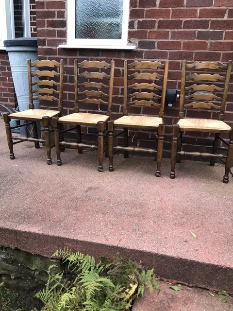Oak Antique Dining Chairs x 4