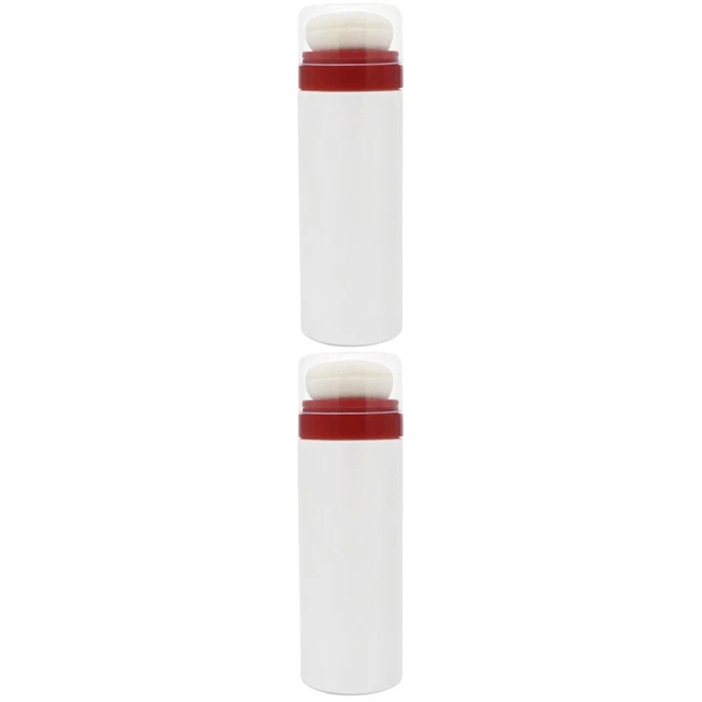 2 piezas contenedor de soplado en polvo para bebé cepillo recargable baño compacto esponja talco