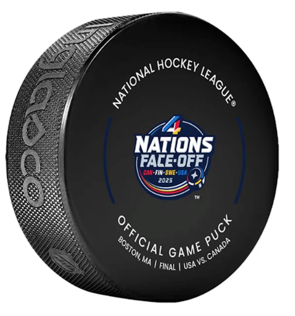 NHL 2025 4 Nations Face-Off Championship Official Final Game Puck USA ...