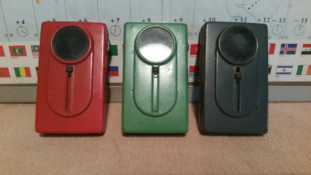 lot de 3 lampes de poche de couleur avec filtre bleu