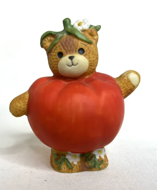 Lucy & Me Apple Bear 1988 Lucy Rigg Enesco - Vintage - 3 Inch