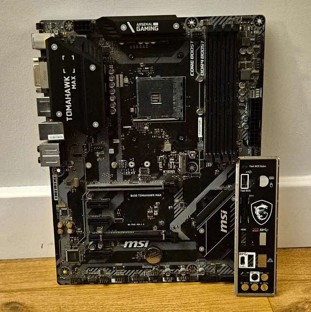MSI B450 TOMAHAWK MAX ATX AM4 DDR4 Gaming Motherboard w/ I/O Shield £71 ...