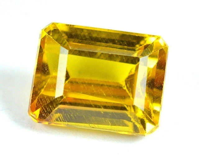 Saphir jaune naturel 4,95 ct émeraude non chauffée pierre précieuse en vrac...