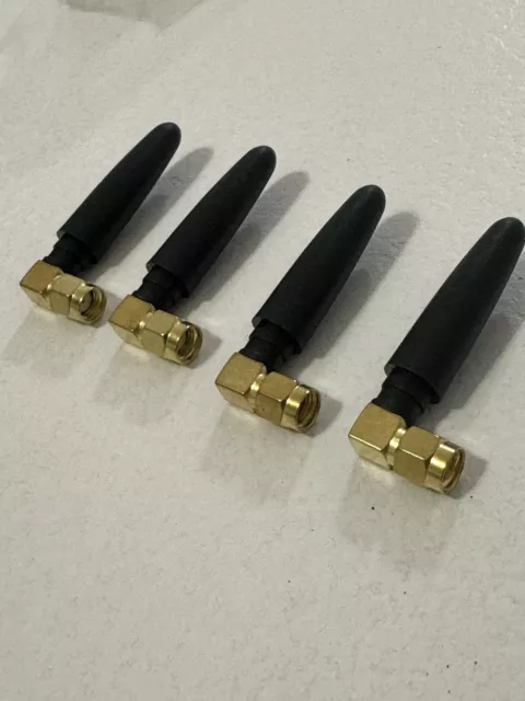 4X Antenna Wi-Fi 2.4 GHZ SMA 3DB Wireless Portatile Con Cavo Interno Femmina